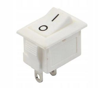 Przełącznik kołyskowy KCD11 - biały - 21x15mm  - 2PIN