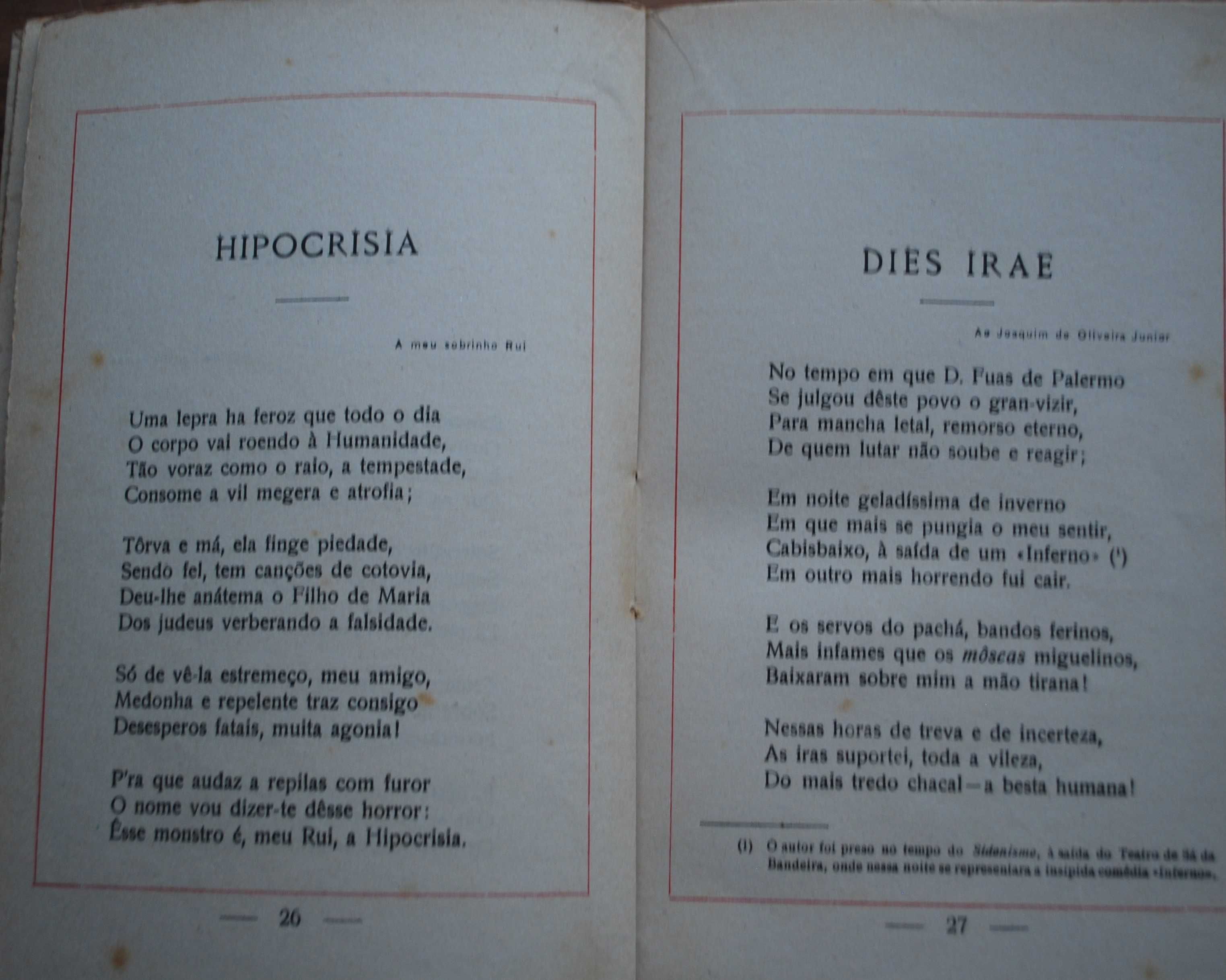 Cantares (Versos de Saudade) de Victor França - 1ª Edição 1924