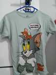 Sprzedam niebieską koszulkę z nadrukiem Tom i Jerry