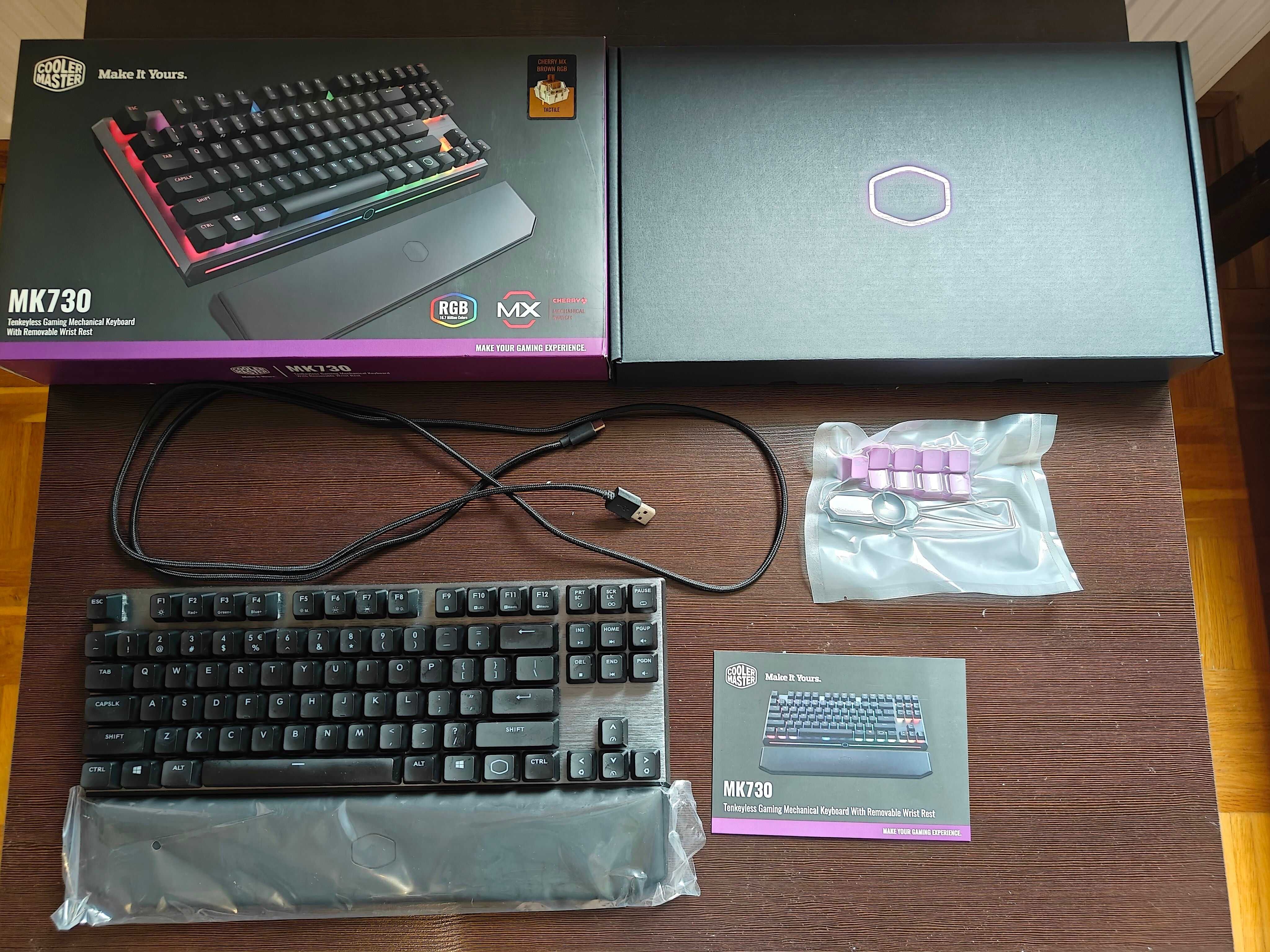 Klawiatura Cooler Master MK730 RGB TKL CherryMX Brown jak NOWA