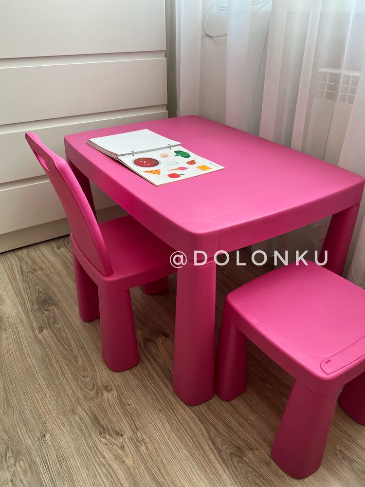 Столик + 2 стільці для дітей, стіл для гри, дитячий столик