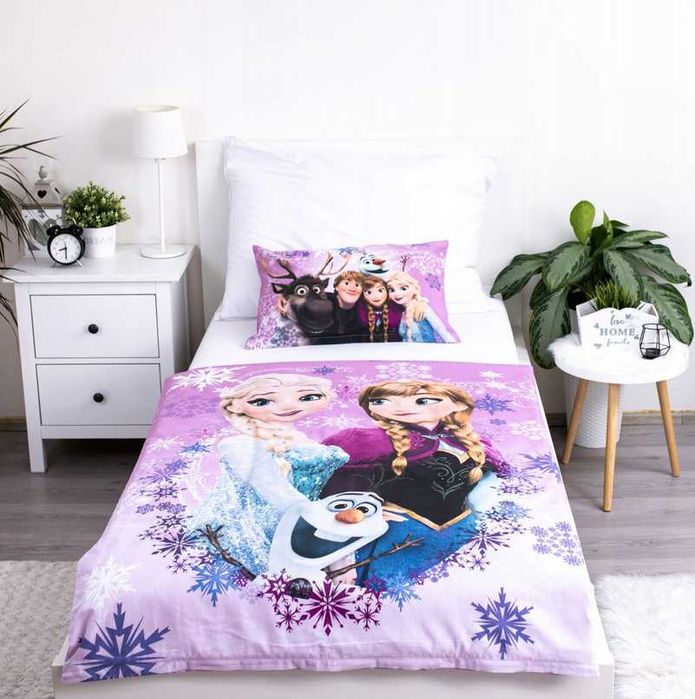 Frozen kraina lodu pościel dziecięca 100x135 do łóżeczka bawełniana