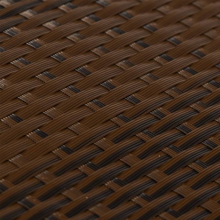 vidaXL Parawan balkonowy, brązowo-czarny, 500x80 cm, polirattan