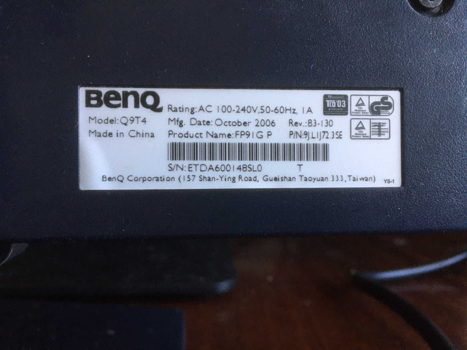 19" монитор Benq FP 91GP, MVA-матрица, работает