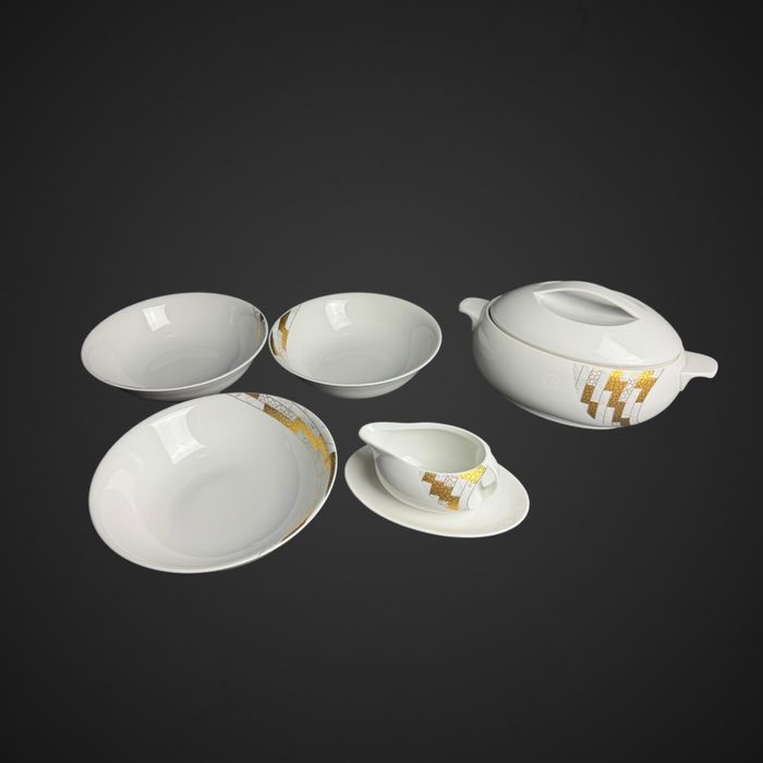 Serwis obiadowy Bohemia Carlsbad art-deco na 12 osób B5/022212