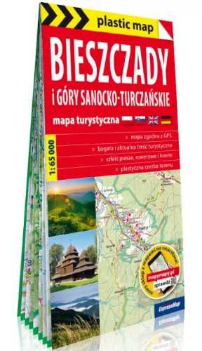 Plastic map Bieszczady i Góry Sanocko - Turczańskie - praca zbiorowa