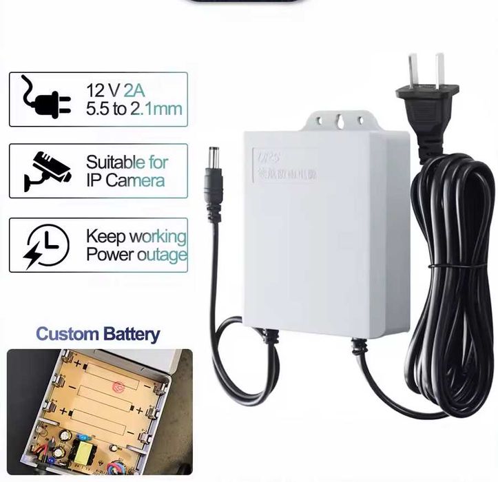 UPS ДБЖ на 18650 на 12V, 9V, 5V, POE 15, 24V для камер відеонагляду