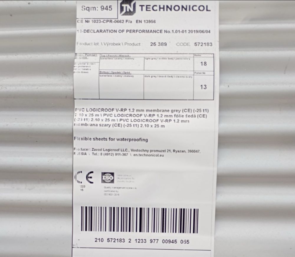 Membrana pcv 1,2mm zgrzewalna na taras płaski dach epdm membrany grube
