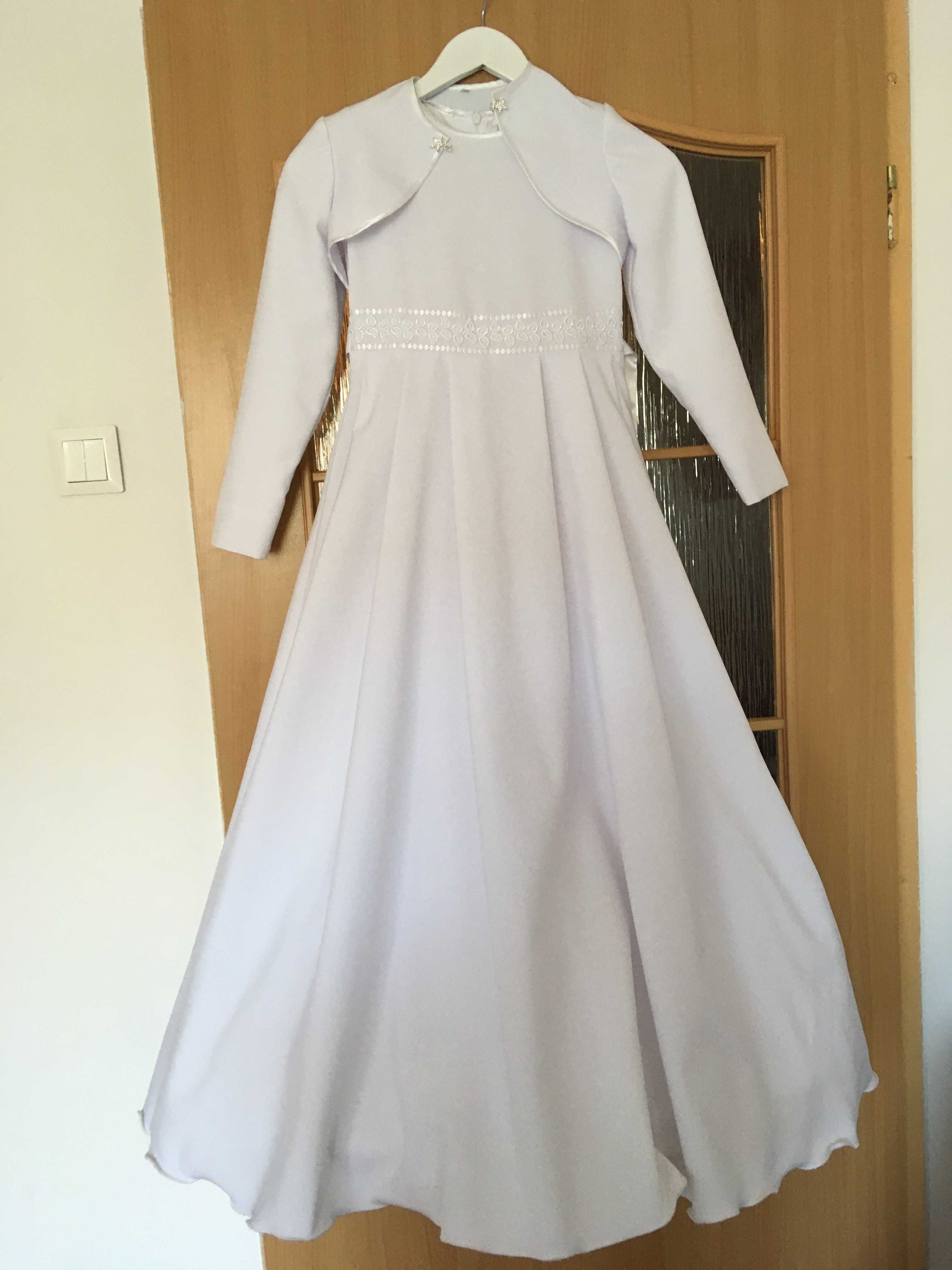 Sukienka z bolerkiem do komunii rozmiar 146 cm