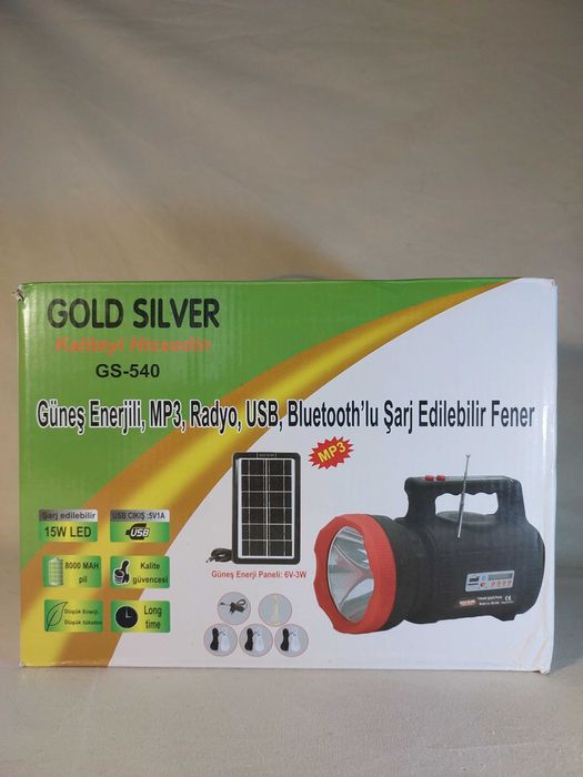 Лiхтaр тyристичний GS-540 Powerbank, Bluetooth, FM-радіо, USB, LED