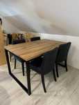 Stol drewniany 140x90 plus 4 krzesla,powystawowy,PROMOCJA!!