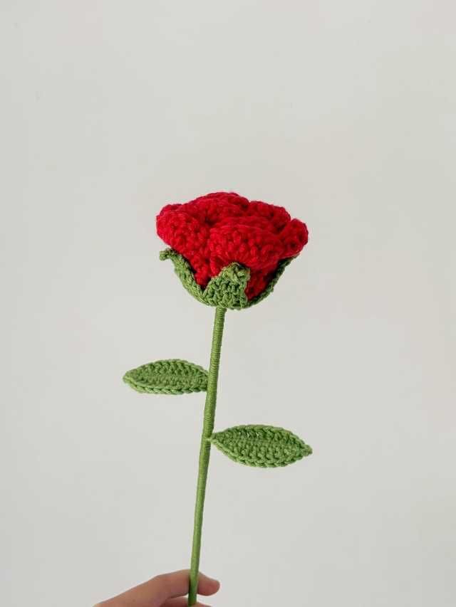 Rosa em Crochet de Variadas Cores