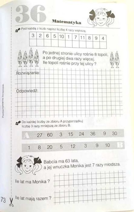 Kartkówki z Moniką sprawdziany klasa 3 polski matematyka środowisko