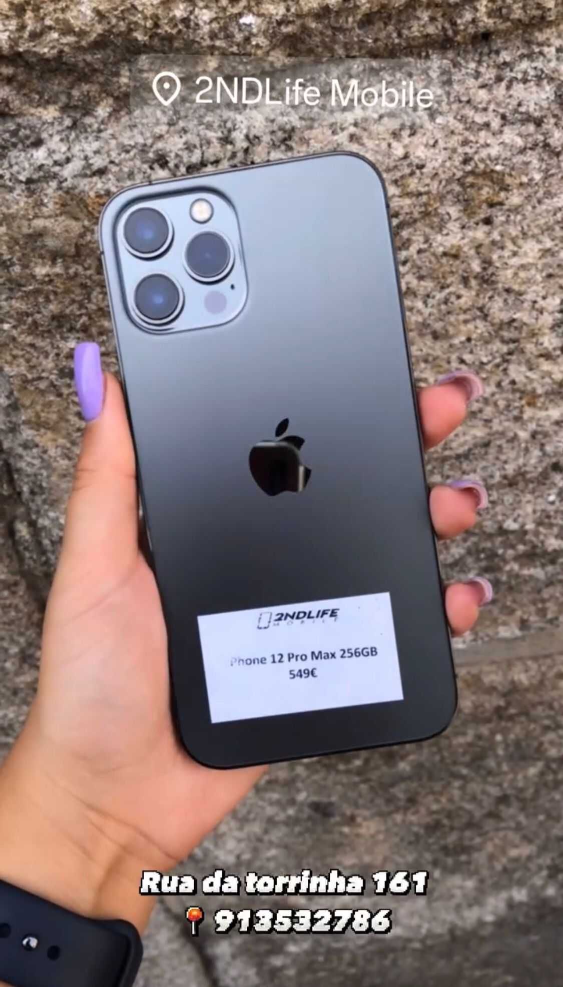 (PORTO) iPhone 12 PRO MAX 256GB c/garantia