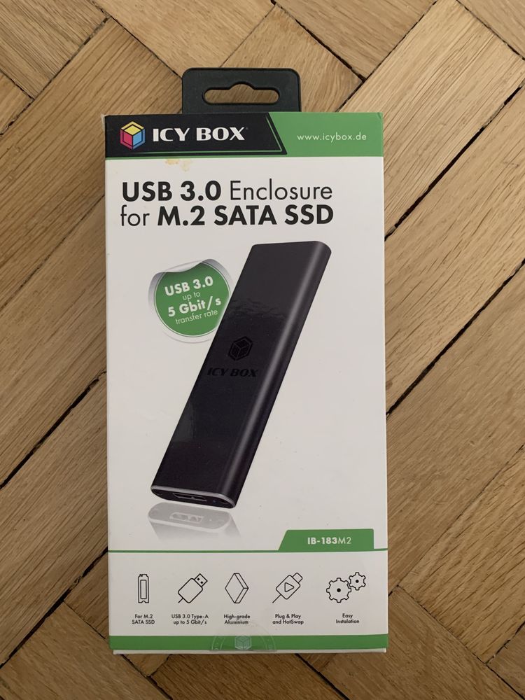 Obudowa Zewnętrzna na dysk M.2 SATA SSD, USB 3.1 Type-C