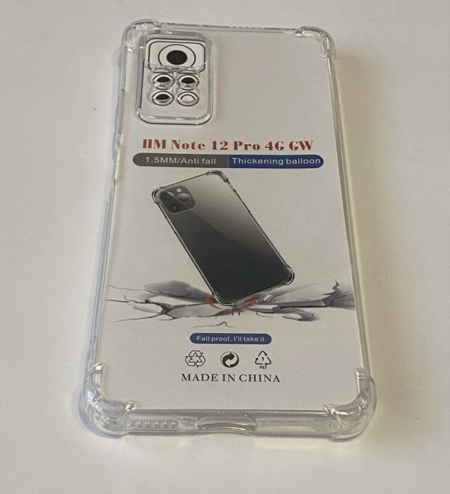 Чехол Xiaomi Redmi Note 12 Pro 4G Прозорий Протиударний