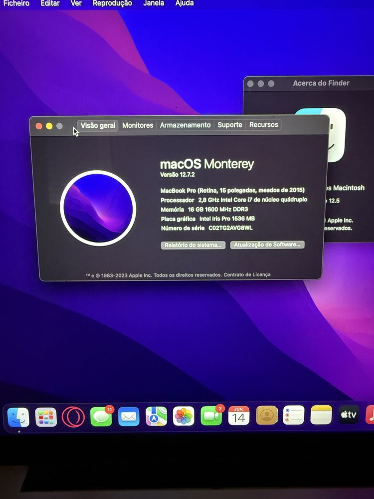 MacBook Pro 2015 15” 256GB 16GB