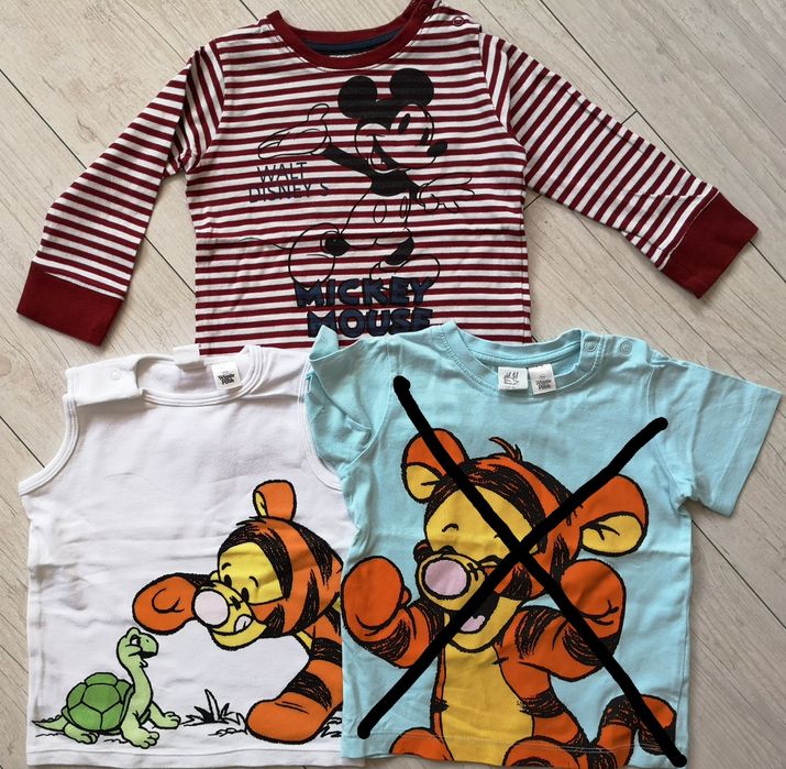 Hm r. 86 jak nowa koszulka bluzka Tygrysek Mickey Disney