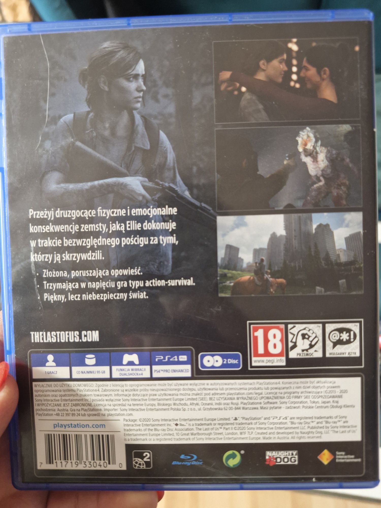 Gra na PS4 The Last of us.