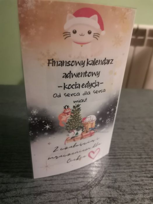 Finansowy kalendarz adwentowy w wersji kociej A6