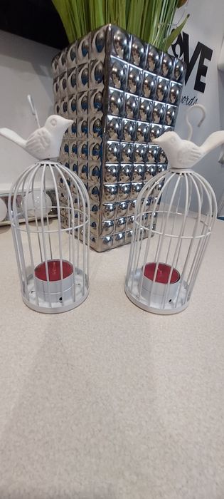 Świeczniki  klatki  2 sztuki