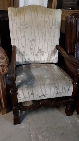 Komplet 2 foteli fotele drewniane dębowe tapicerowane FV DOWÓZ