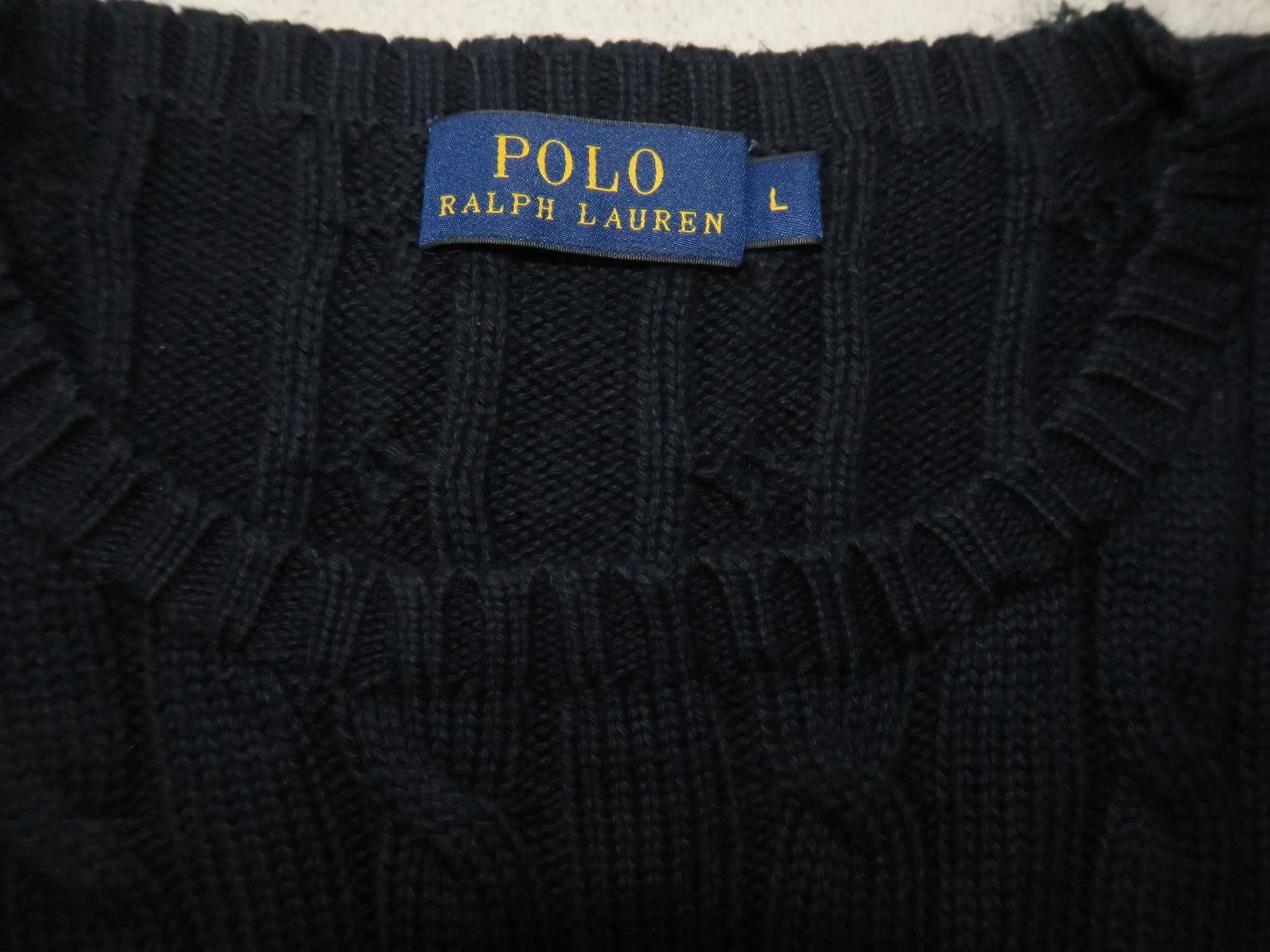 Ralph Lauren sweter w warkocz nowsze kolekcje DAMSKI L