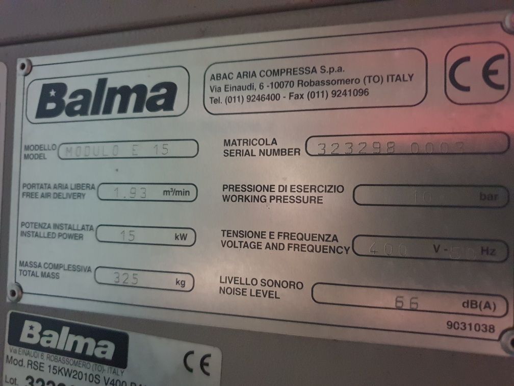 Kompresor śrubowy BALMA , ABAC