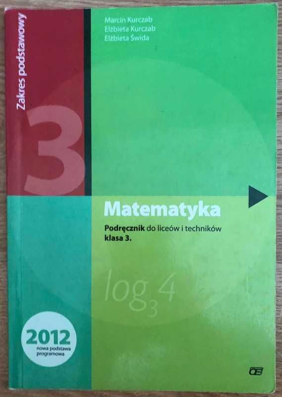 Podręcznik do matematyki cz.3 poziom podstawowy wydawnictwo Pazdro