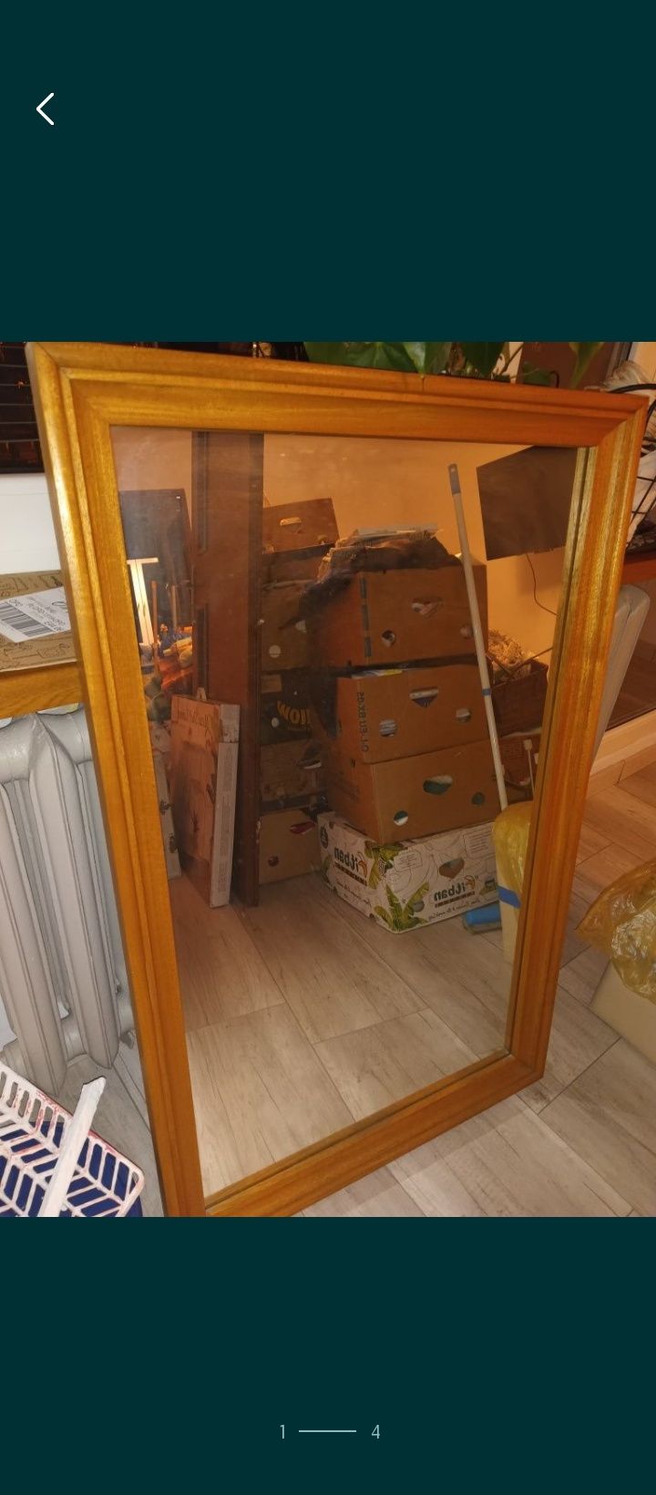Duże lustro robione na wymiar drewniana rama piękne Mega okazja