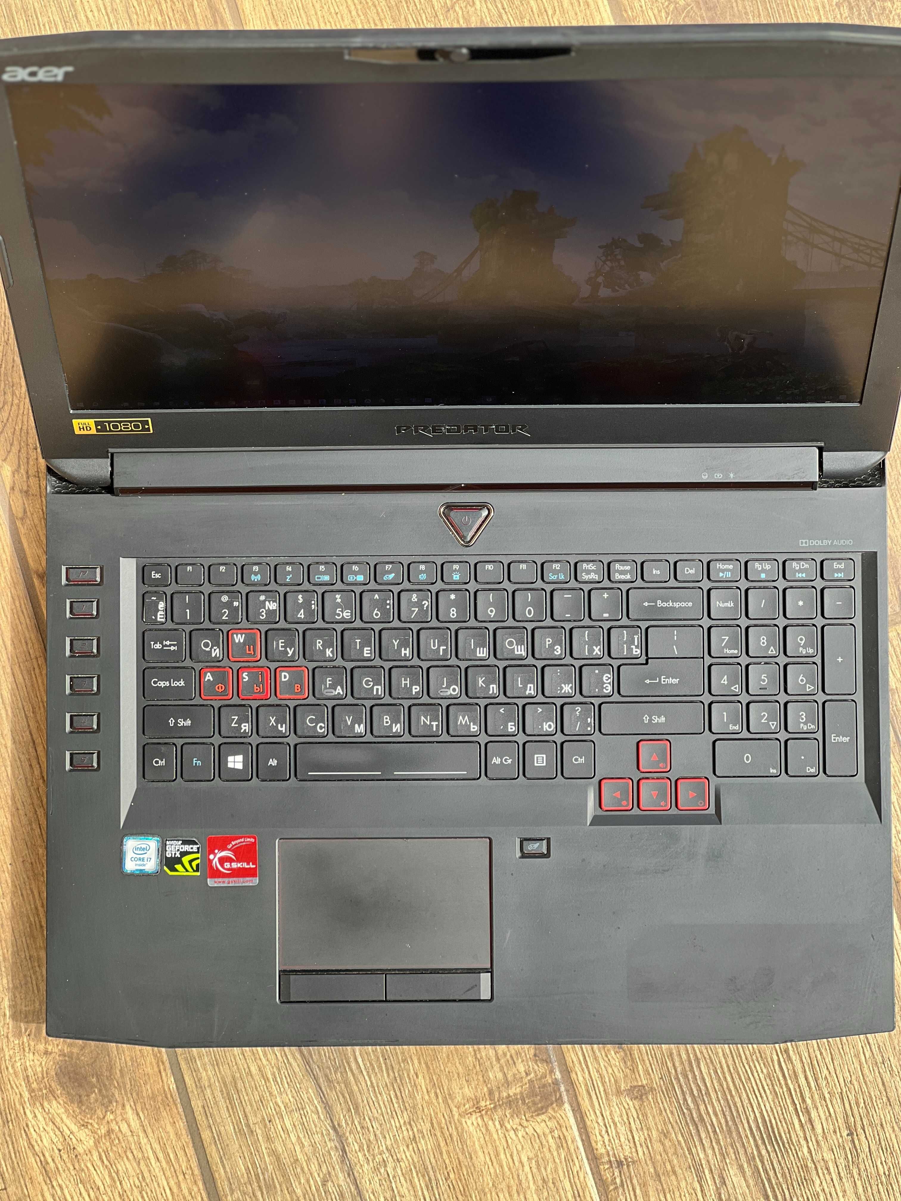 Ігровий ноутбук Predator 17 17.3FHD/i7/32GB/256+1TB/Nvidia 1070 8gb