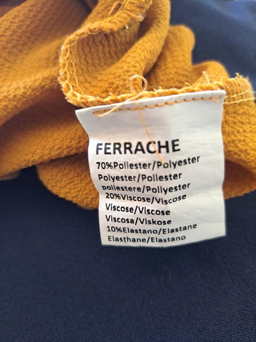 Vestido amarelo torrado da Ferrache