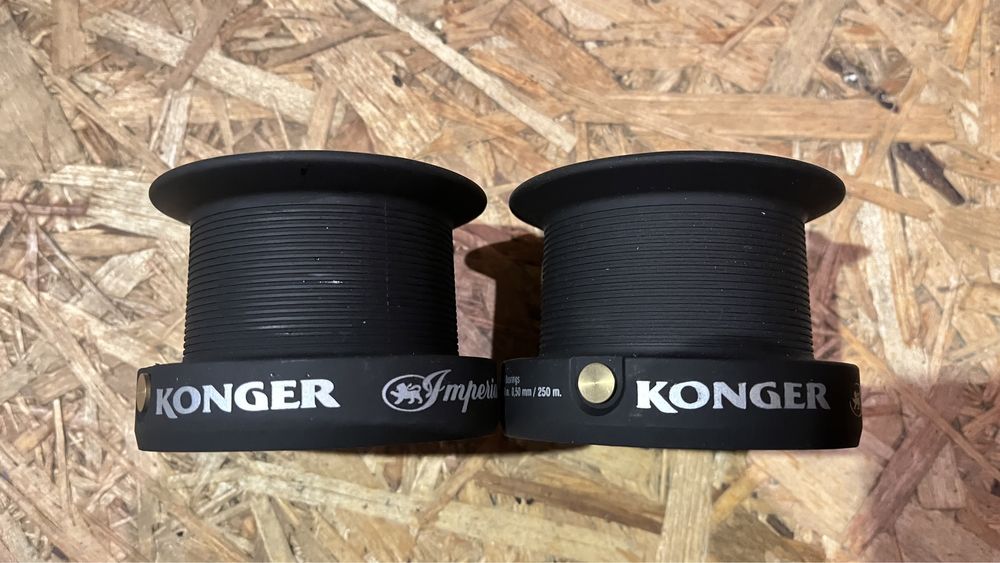 2 szpule kolowrotkow konger imperial long cast 980 fd