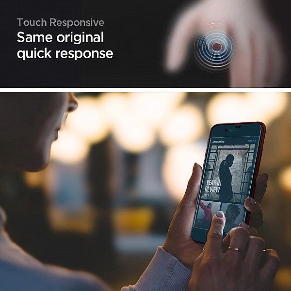Szkło hartowane Spigen Alm Glass Fc na iPhone 7 / 8 / Se 2020 / 2022 -