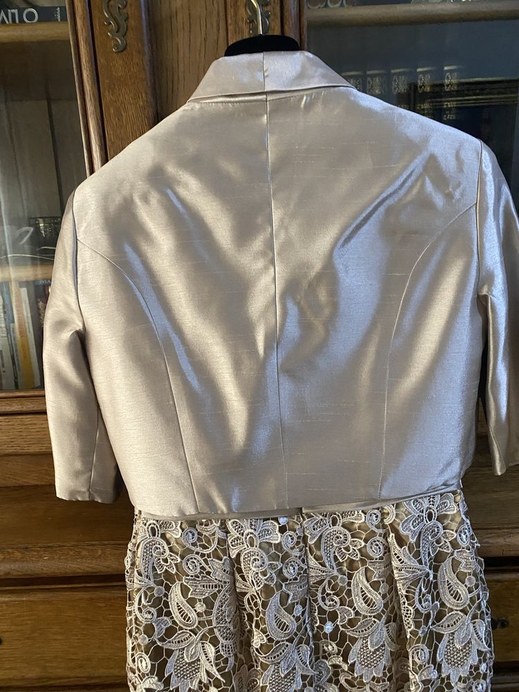 Vestido Cerimonia Renda e Seda Selvagem