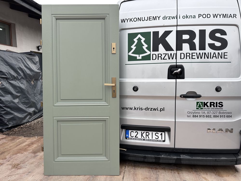 Drzwi zewnętrzne drewniane grube 75 mm Czyste powietrze Cała Polska