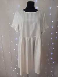 Nowa biała sukienka w dużym rozmiarze 50  rozkloszowana PROMOCJA!