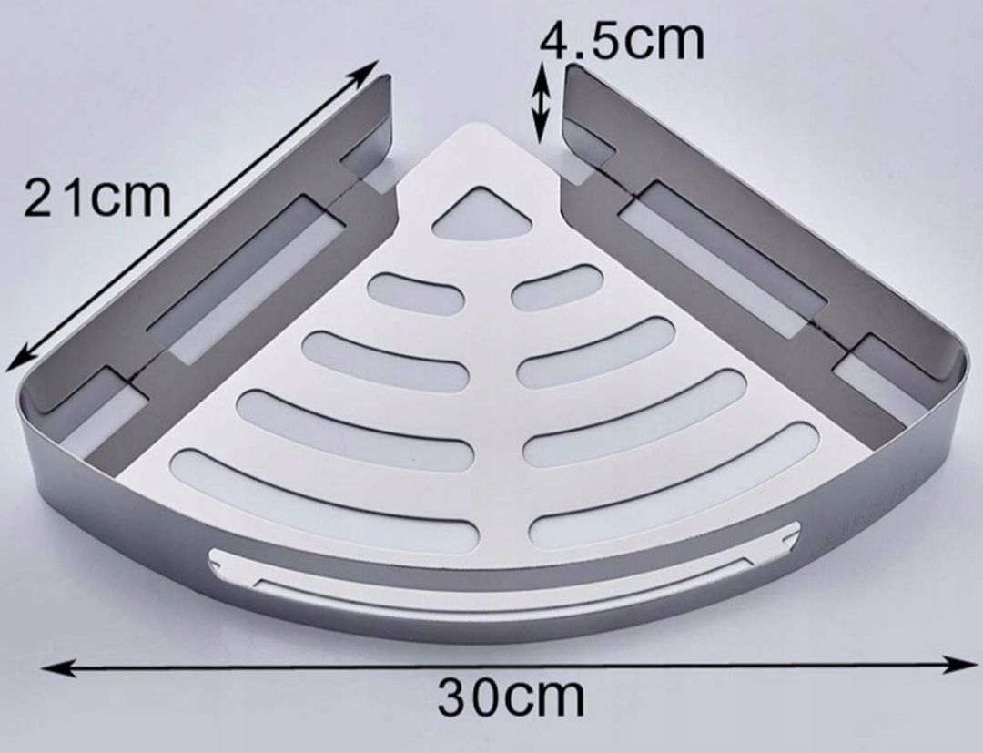 Półka narożna do łazienki 2szt