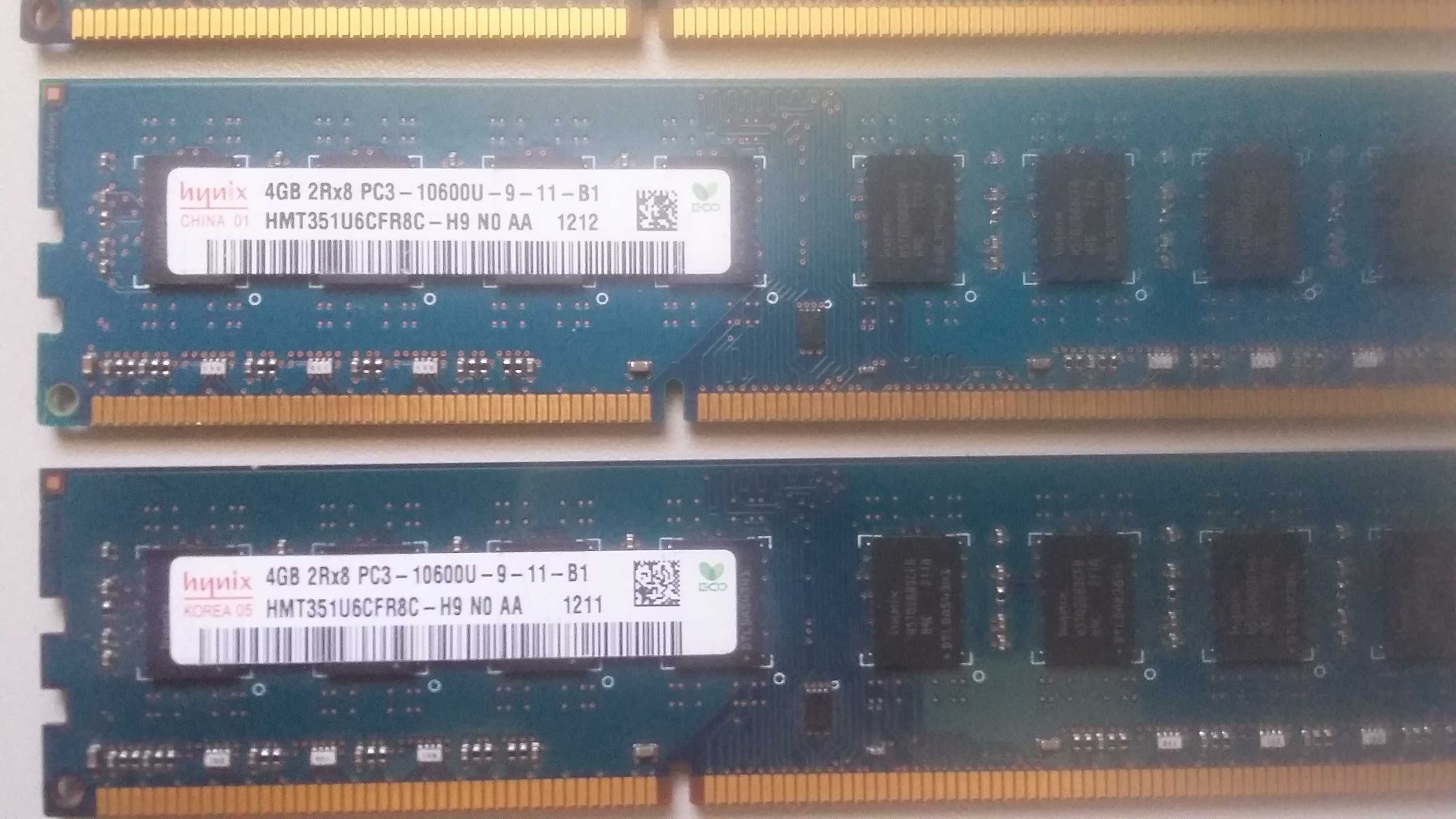Оперативна пам'ять Hynix DDR3 4Gb 2Rx8  PC3-10600U-9-11-B1