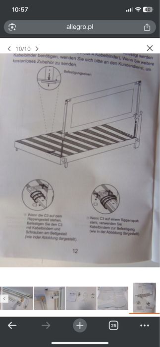 Nowa zabezpieczająca barierka do lóżka