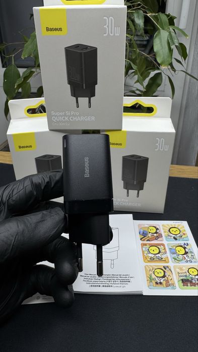 Акція Мережевий зарядний пристрій Базеус Baseus 30w Super Si