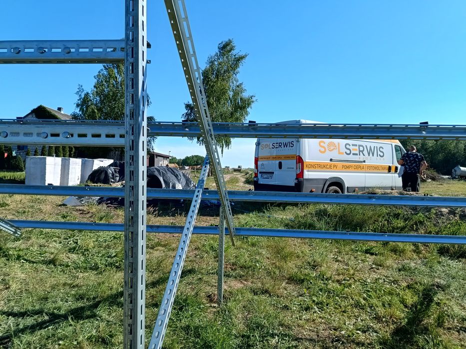 KONSTRUKCJA PV kompletna na grunt dwupodporowa fotowoltaika
