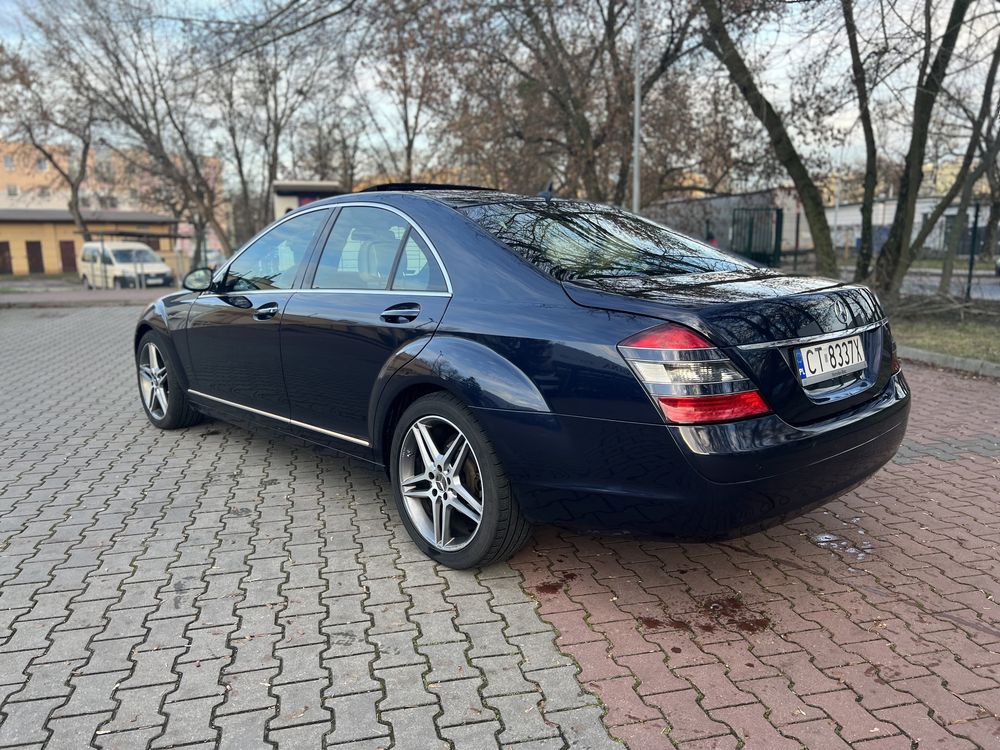 Mercedes W221, masaże, kremowa skóra, czarna podsufitka, 320 diesel