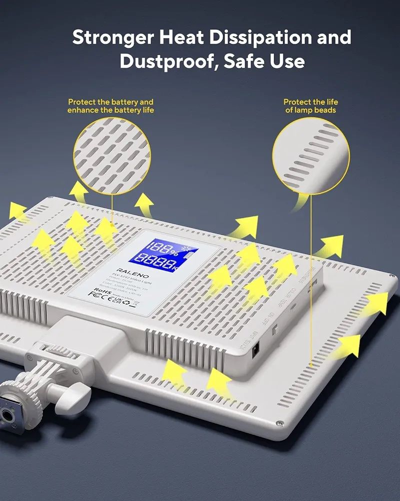 RALENO LED światło wideo, 19,5 W Światło studyjne  PLV-S192