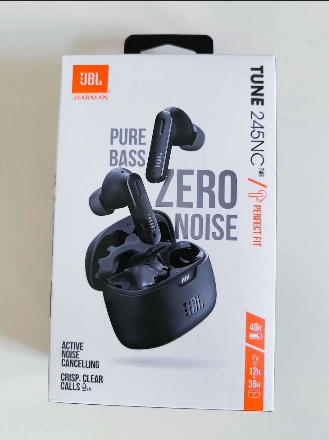 Słuchawki douszne dokanałowe czarne JBL Tune 245 NC bluetooth nowe
