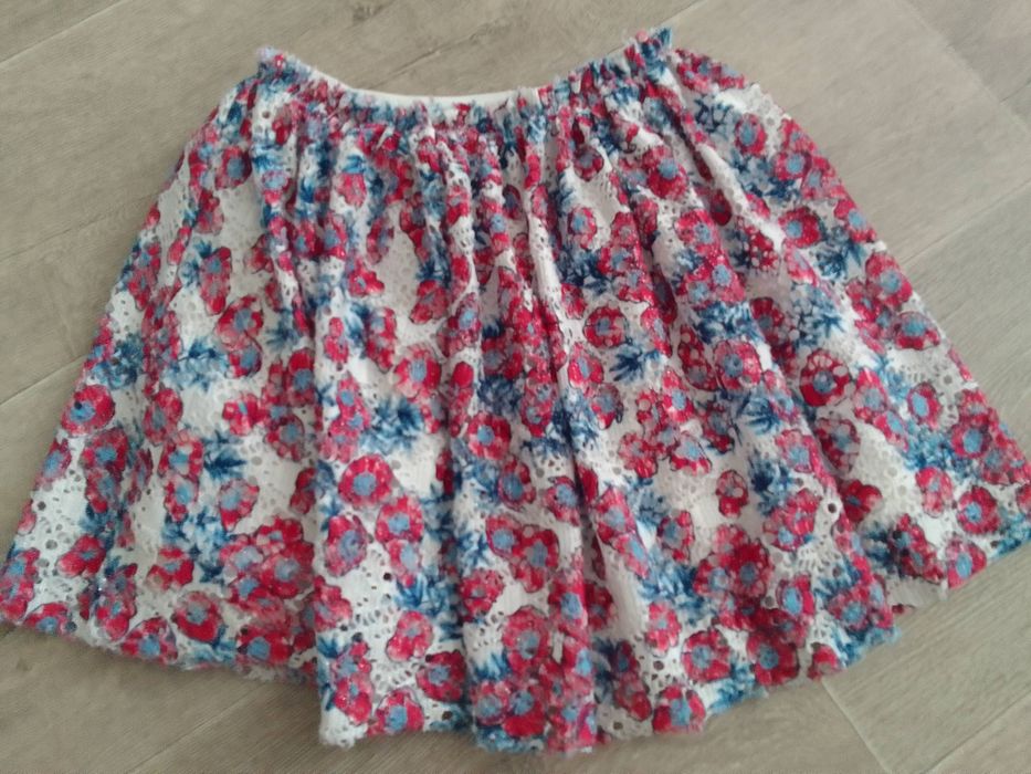 Spódnica 126 koronka St.Bernard srebrna nitka elegancka