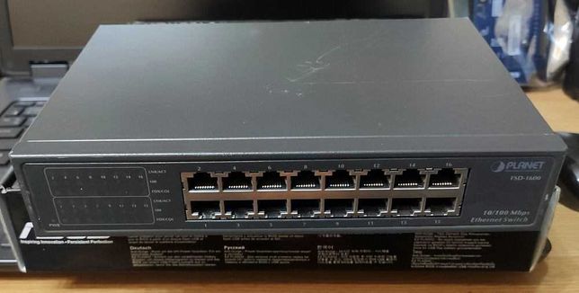 Свитч, Коммутатор 16-портовый Ethernet Planet 1601,1600