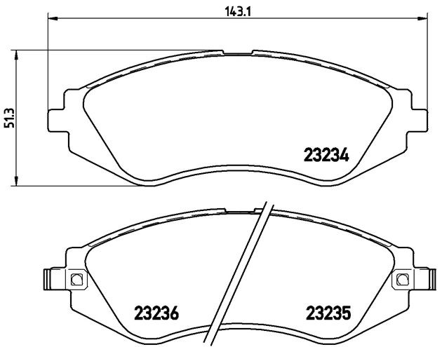 Колодки гальмівні передні Brembo P15 002 Еванда/Лачетті/Ланос/Нубіра