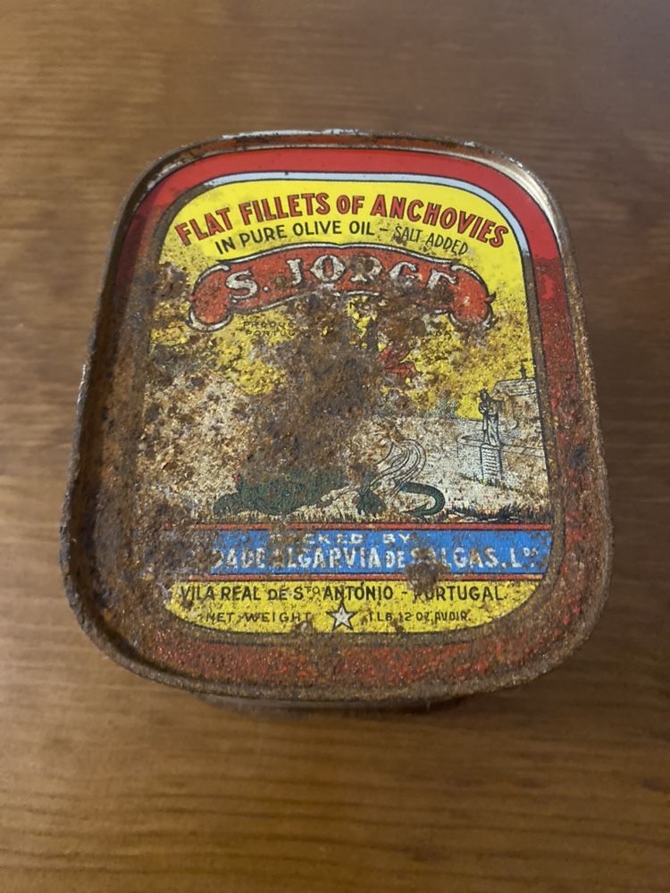 Lata anos 40/50 Anchovas S. Jorge 550g