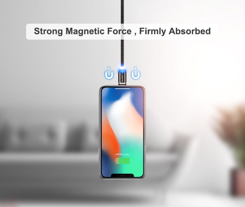 Kabel Magnetyczny LED microUSB,USB Type-C, iPhone